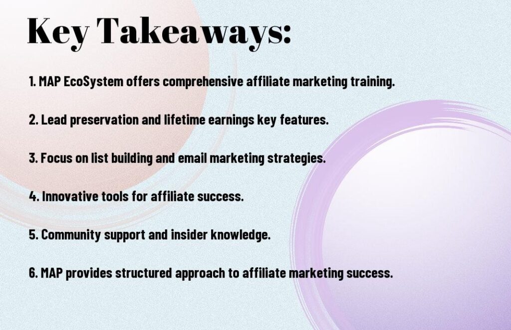 MAP Key Takeaways